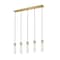 Z-Lite Beau Linear Chandelier, 5-Light, 4.75 In.W x 42 In.L x 12.75 In.H, Rubbed Brass/Clear 740P-5L-RB - alternate 1